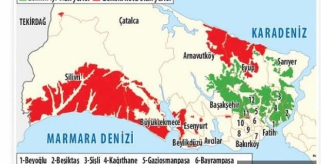 İstanbul'un Deprem Risk Haritası Yayınlandı